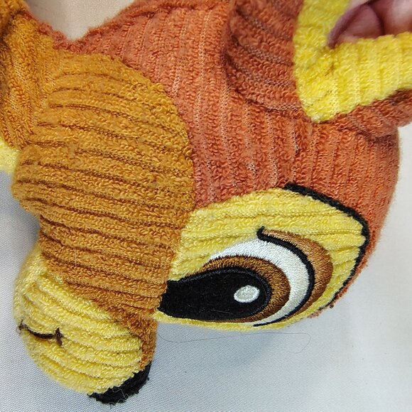 Disney Bambi Plush Character Direct Corduroy Ribbed Fabric Soft Animal 2000s - Picture 4 of 14